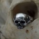 Ace of Spades Ring - Skull Ring without lower jaw with Ace of Spades. Detailed, solid, Silver. Biker Ring, Biker Jewelry, Rocker