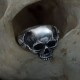 Ace of Spades Ring - Skull Ring without lower jaw with Ace of Spades. Detailed, solid, Silver. Biker Ring, Biker Jewelry, Rocker
