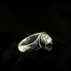 Memento Mori Ring - Small skull ring without lower jaw with lettering.  Silver Ring, Biker Rings, Biker Jewelry, Skull
