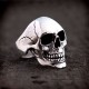 Classic big Skull Ring. Anatomically correct skull made of silver. Biker ring, Biker Jewelry, Rocker Jewelry