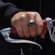 Omega Rotten - klassischer anatomisch korrekter Totenkopf Ring mit Spezial Finish! Biker Ring Bikerschmuck Rocker Schmuck