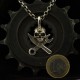 Kulturpirat - pendant for the custom bike(r). Solid, handmade silver. Skull and Crossbones Pendant Biker Pendant Biker Jewelry