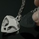 Pick - jewelry for guitarists - skull pendant as plectrum holder for up to 2 picks. Solid, handmade 935 silver