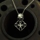 Outlaw - Skull Necklace Gold Headshot, Iron Cross. Solid, Silver. Skull Pendant Biker Jewelry Rocker Jewelry