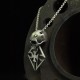 Outlaw - Skull Necklace Gold Headshot, Iron Cross. Solid, Silver. Skull Pendant Biker Jewelry Rocker Jewelry