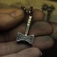 The hammer - Mjölnir fine silver pendant. Detailed, solid, handmade silver. Thors Hammer Biker Jewelry Rocker Jewelry