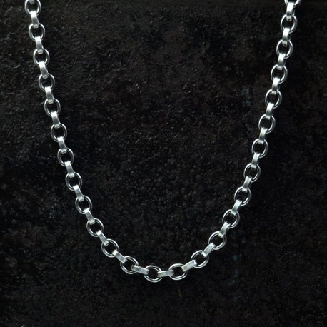 Round Anchor Necklace from .935 Silber with with lobster clasp. Silver Necklace Biker Jewlery