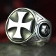 Iron Cross Ring - well-known symbol of the biker subculture as biker ring made of silver. Iron Cross, Biker Jewelry