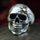 Omega HeadShot - classic anatomically correct skull ring with head shot! Silver Ring Biker Jewelry Rocker Jewelry