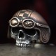 Silver skull ring with helmet and history. Anatomically correct, special. Biker Rings, Biker Jewelry, Skull